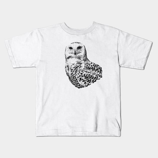 Snowy owl Kids T-Shirt by Guardi